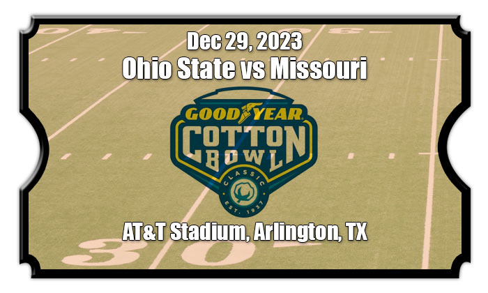 2023 Cotton Bowl Ohio State Buckeyes vs Missouri Tigers